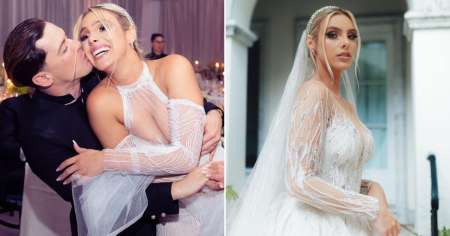 Los tres vestidos de novia de Lele Pons en su boda de ensueño con Guaynaa