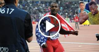 Gatlin se viste de oro; Bolt pierde en su despedida