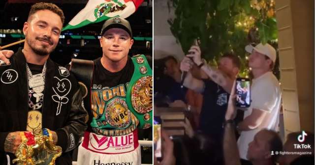 La surrealista llamada de Canelo a J Balvin: "Cuando te despierta a las 4 am y te presenta el club completo"