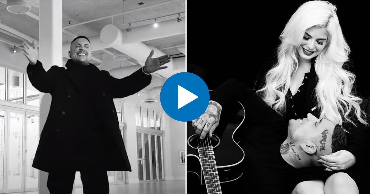 Osmani García y el cantante junto a su novia Laura © Captura de video de YouTube de Osmani García