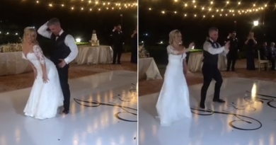 Una pareja de novios baila en su boda "Te toqué sin querer" de Diana Fuentes y Lenier