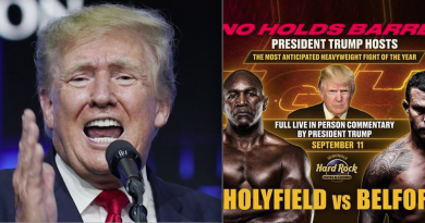 Trump será comentarista en la pelea entre Evander Holyfield y Vitor Belford
