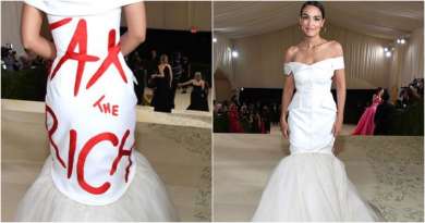 Alexandria Ocasio pide subir impuestos a los ricos con un mensaje en su vestido de la MET Gala