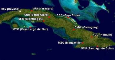 Estos son los nueve aeropuertos cubanos que comenzarán a recibir vuelos procedentes de EE.UU.