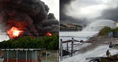 Extinguen incendio provocado por un rayo en una refinería de Venezuela