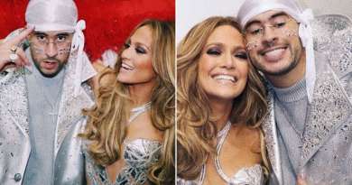 Así fue el encuentro entre Jennifer Lopez y Bad Bunny en los bastidores de los Grammy 2023