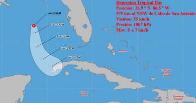 Depresión tropical continúa su avance hacia occidente de Cuba