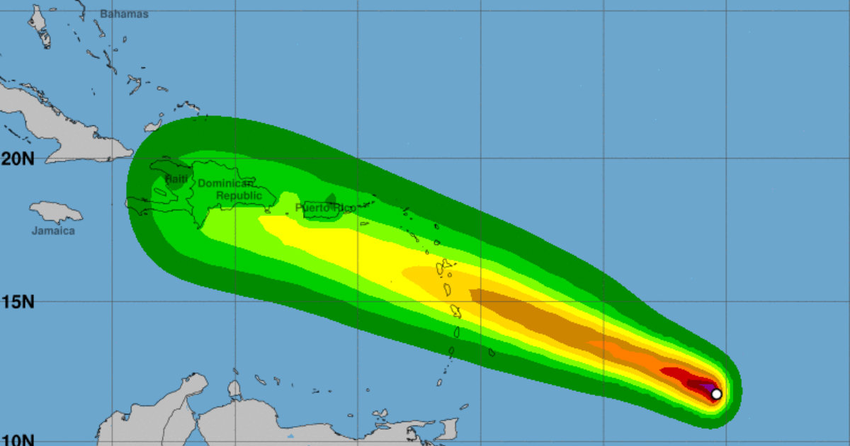 Beryl se degrada a tormenta tropical. © NOAA