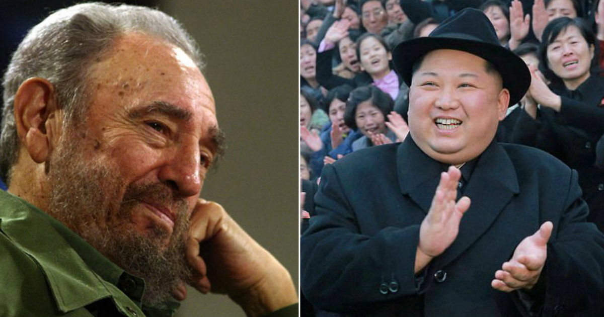 Fidel Castro y Kim Jong Un. © Cbadebate / Alejandro Cao / Twitter