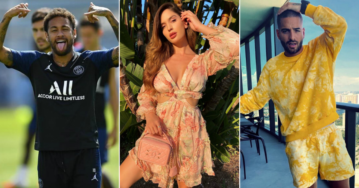 Instagram / Neymar Jr, Natalia Barulich y Maluma