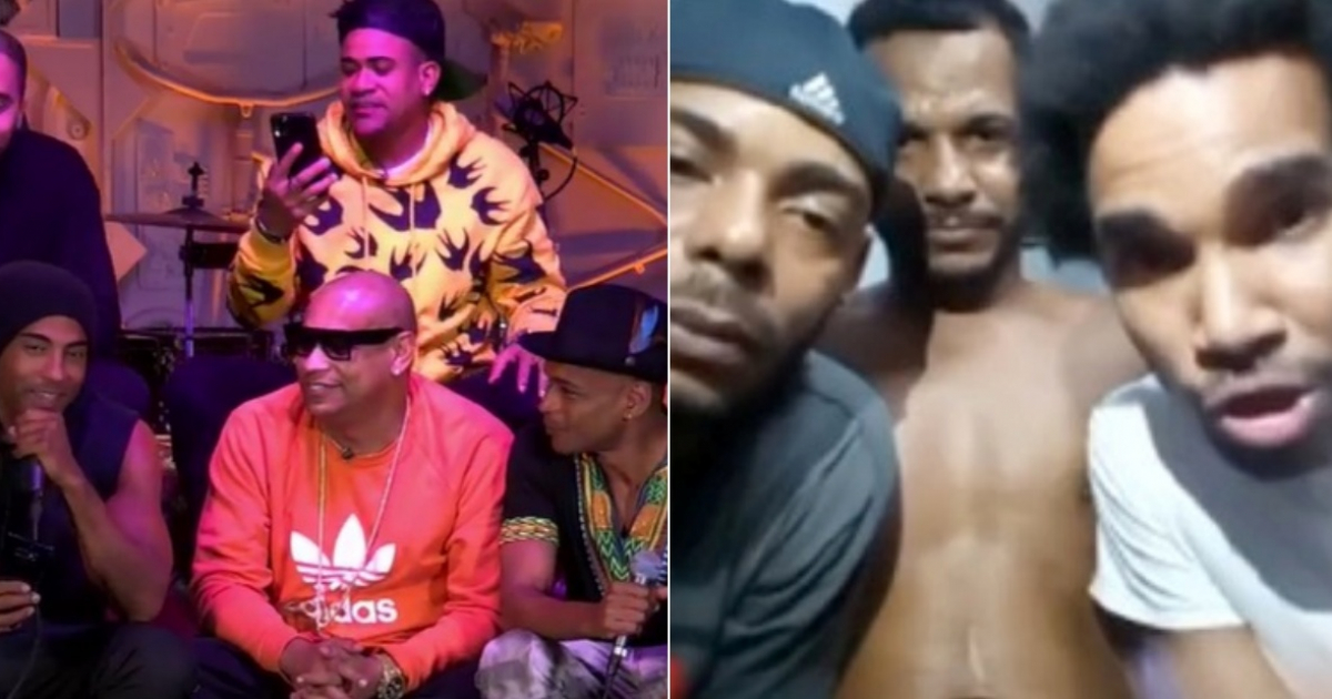 Gente de Zona, Yotuel and Descemer in an emotional video call with Maykel Osorbo and Luis Manuel Otero from Cuba