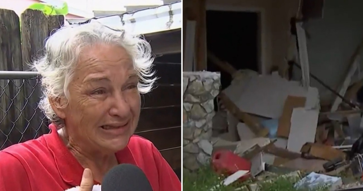Hilda López y casa destruida en Hialeah © Telemundo 51 