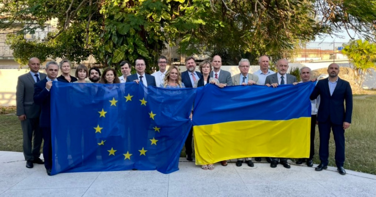 Apoyo de la Unión Europea a Ucrania desde Cuba © Twitter/Embajada de Ucrania en Cuba