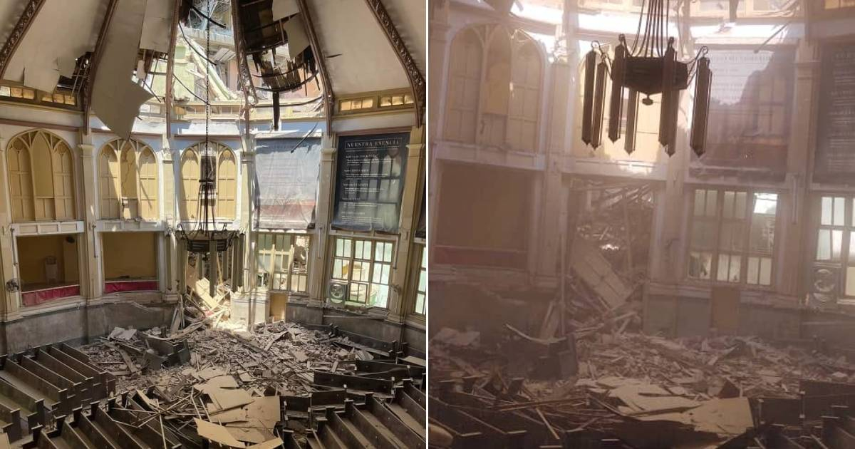 Templo Bautista El Calvario con serios daños tras explosión en Hotel Saratoga de La Habana Templo Bautista El Calvario con serios daños tras explosión en Hotel Saratoga de La Habana