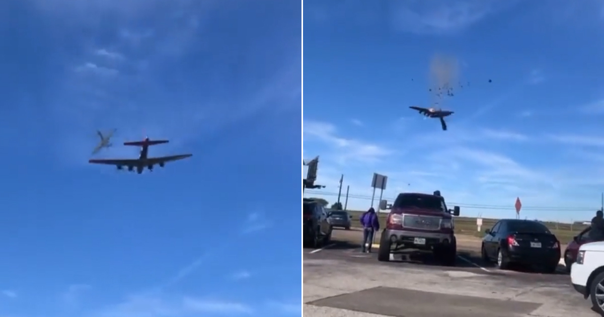 El impresionante video del choque de dos aviones durante exhibición en Estados Unidos