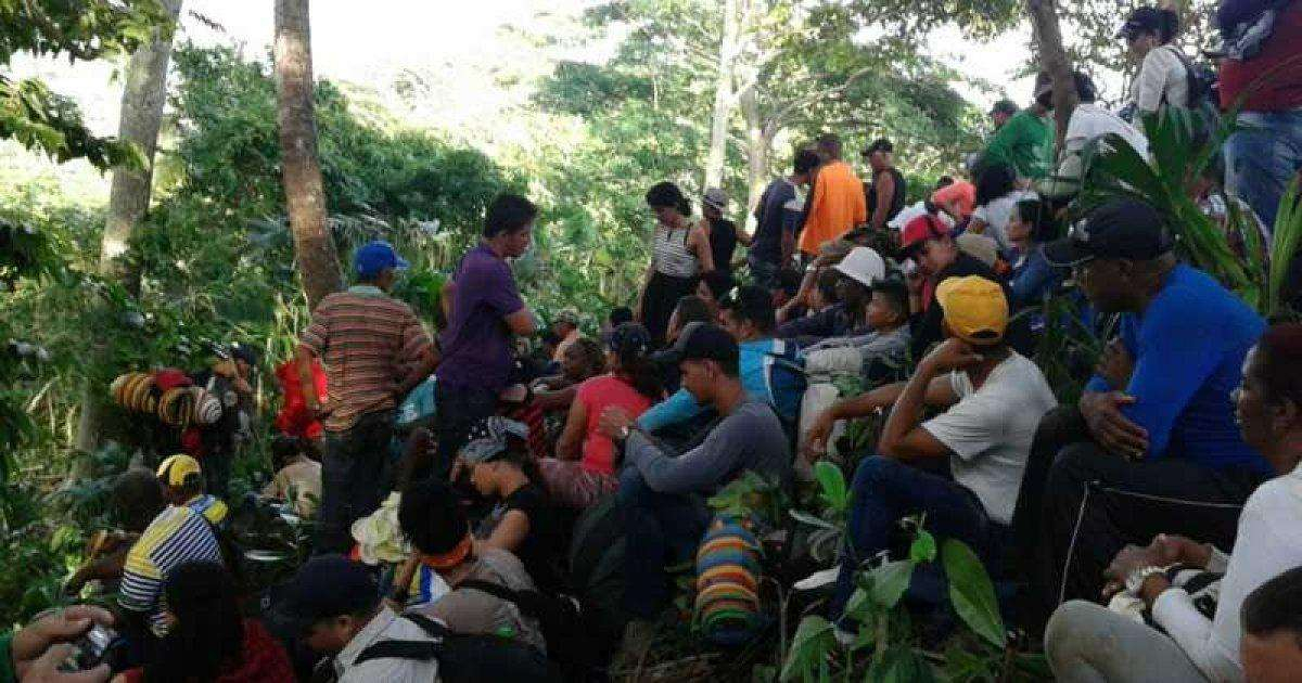 Migrantes en la selva del Darién, 2022 © Twitter / SENAFRONT PANAMÁ
