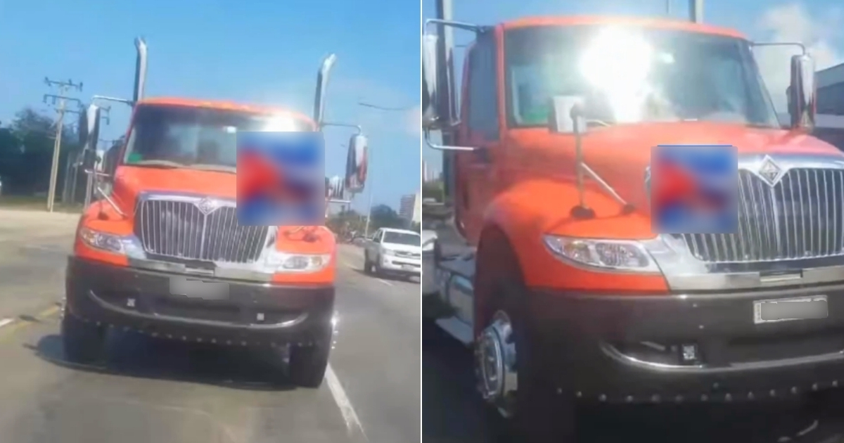 Camión International en Boyeros © Captura de video