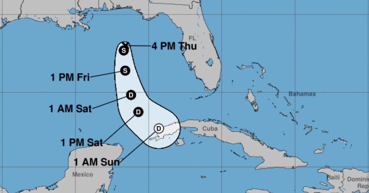 Depresión Tropical en el Golfo de México © Captura/NOAA