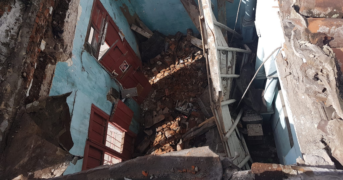 Imágenes de los daños en una vivienda de Camagüey © Facebook / Miozotis Fabelo Pinares