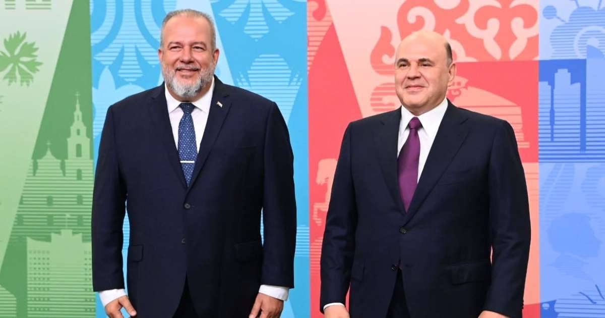 Manuel Marrero Cruz und der russische Premierminister Mikhail Mishustin | Bildquelle: © Twitter / @MMarreroCruz | Bilder sind in der Regel urheberrechtlich geschützt
