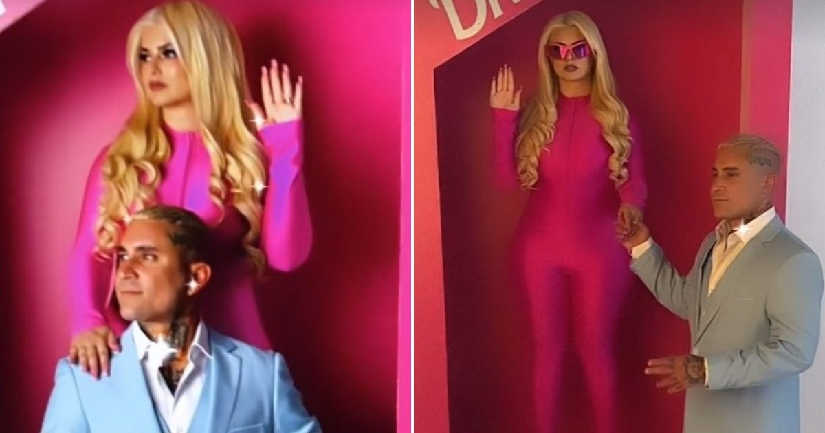Osmani García y su esposa Laura se transforman en Barbie y Ken
